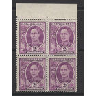 Австралия 1942 ** George VI, кварт 4 марки (SG 205) с верхним полем