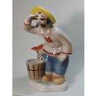 Статуэтка "Рыбак" фарфор, ЗХК Полонне СССР.