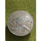 Новая Зеландия 1 доллар, 1984 г ( Чёрный Робин - фауна -)