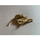 Брошь Листик Hollywood США винтаж