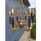 Винтажная Люстра Ампир, 6 рожков, Латунь (Литье) Франция Середина ХХ века.