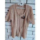 Майка в вырезом вязаная