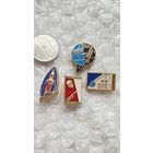 Значки космос, Восток 3, Восток 4, 4 шт