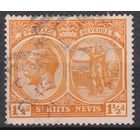176.BrK. Великобритания. Колонии. Сент Китс и Невис. Георг V. 1920 г. 1 1/2d. Mi.#26.