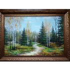 Картина маслом "Лесная тропинка"
