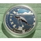 1 доллар 2008 Австралия Австралийские антарктические территории Станция HUMPBACK 2008 Горбатый кит Серебро 999