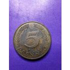 Германия ФРГ 5 пфеннигов 1988 D