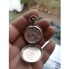 Винтажные серебряные часы 84 проба серебра remontoir cylindre 10 Швейцария на ходу!