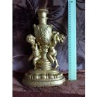 Подсвечник путти у чаши изобилия. Винтаж интерьерный. Очень тяжёлый. В позолоте