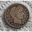 США 25 центов 1904