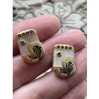 Запонки Дамаскин Перламутр Испания 50-е