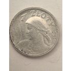 1 злотый 1924 г. ЖНИЦА, Польша.  СОСТОЯНИЕ!!!