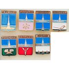 Набор знаков "Ковенская губерния". Утвержденные гербы Российской империи. КЭМЗ. 7 шт.