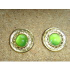 Клипсы винтажные . Кошачий глаз