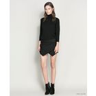 Zara мини юбка-шорты, черные, размер XS