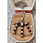 Серьги и кулон на цепочке комплект