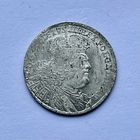 Монета СЕРЕБРО Польша ОРТ 18 грошей 1755 год АВГУСТ lll ОТЛИЧНЫЙ