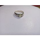 С рубля без мц. кольцо с белой вставкой на тонкий пальчик. 925пр. 1.6х1.7см. диам.