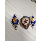 Ромбы за окончание вышки и отличник советской армии