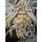 Авторское панно "ДЕД", 85х40см. ель, клен, красное дерево, моренный дуб.