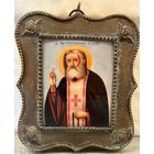 Икона нательная Св.Пр.Серафим Саровский.Финифть.Распродажа коллекции!!!