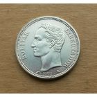Венесуэла, 2 боливара 1960 г., серебро 0.835