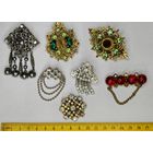 Брошь. Одним лотом 7 шт. С рубля