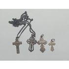 Лот серебряных нательных крестиков 925 пробы.С рубля