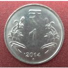 Индия. 1 рупия. 2014 год. Мумбаи