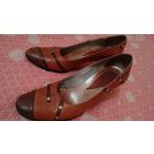 Двухцветные кожаные туфли