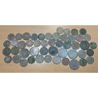 46 медных монет эпохи Николая 2. Номиналы, года