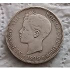 Испания 5 песет 1898