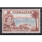 97.BrK. Великобритания. Колонии. Гибралтар. Елизавета II. 1Sh. 1953 г. Mi.#143.