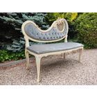 Изящная Антикварная Скамья / Софа в стиле Рококо SILIK Италия Середина ХХ Века