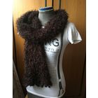 Шарф коричневый пушистый