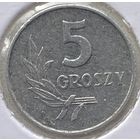 Польша 5 грошей 1972 г. В холдере