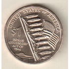 США 1 доллар 2024 Сакагавея Закон о гражданстве индейцев двор P