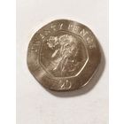 Гибралтар 20 пенсов 2016