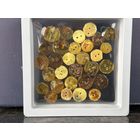 Пуговица из натурального янтаря лот 20 шт  8 -10 мм