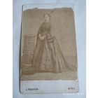Фотография дворянки Марии Карпушко с оригинальным автографом на обороте.1870 год.MITAU.Ателье J.FEDDERS.