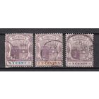 52.BrK. Великобритания. Колонии. Маврикий. Герб. Стандарт.1C, 2C, 3C. 1895/99 гг. Mi.##82-84.