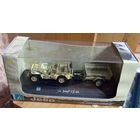 Cararama 1/43 Jeep Willys с прицепом (вариант в стекле) 2005 год выпуска