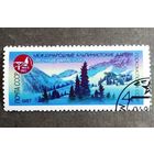 Марка СССР 1987 год Международные альпинистские лагеря