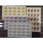 Марки Беларуси 2000 серия РЕДКАЯ в листах, фауна, Птицы, занесённые в Красную книгу Беларуси, КМ 374 - 377, каталог 64 евро