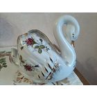 Ваза Лебедь, конфетница, фарфор, винтаж