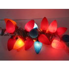 В рабочем состоянии. Елочная игрушка. Гирлянда. Электрогирлянда. "Шишка". "Шишки еловые". Ретро СССР. м