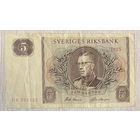 Банкнота Швеция 5 крон 1955 год - Густав VI Адольф.