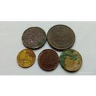 5 монет СССР разного номинала