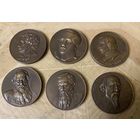 Настольные медали Писатели России 6 штук