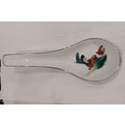 Коллекционная китайская ложка для супа. Фарфор. Ручная роспись. "Гейша". Начало 20-го века.